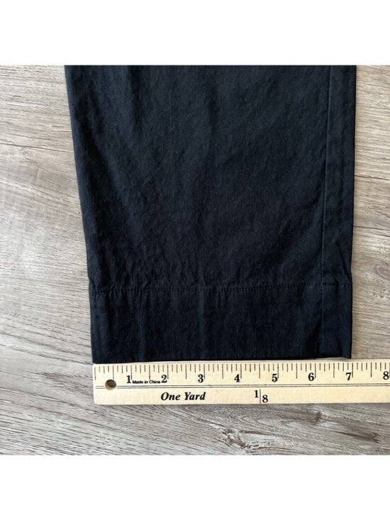Vince Linen Blend Utility Pant Womens 8 Black High Waist Ankle Length - Picture 7 of 16